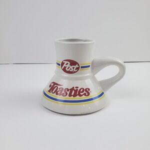 Vintage 1980 Promotional Post Toasties Cereal Wide Bottom Ceramic No Spill Mug
